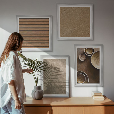 Composizione di 4 quadri Strutture moderne in pietra