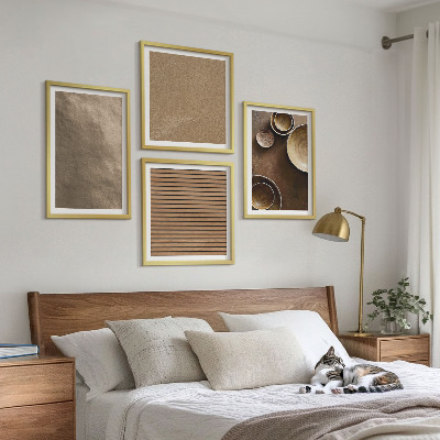 Composizione di 4 quadri Strutture moderne in pietra