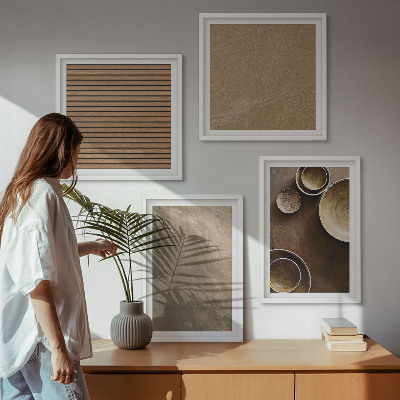 Composizione di 4 quadri Strutture moderne in pietra