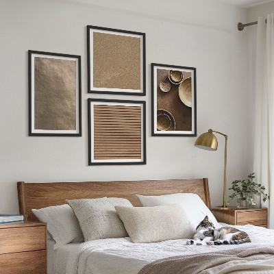 Composizione di 4 quadri Strutture moderne in pietra