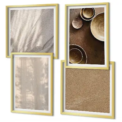 Polittico con cornice strutture, texture e minimalismo