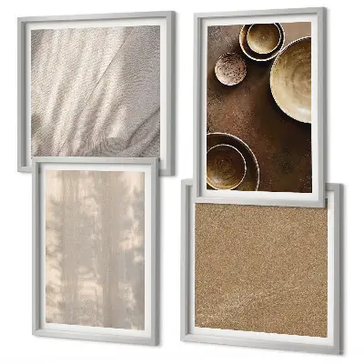 Polittico con cornice strutture, texture e minimalismo