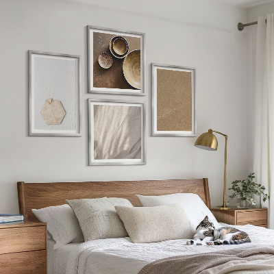 Polittico con cornice Texture calde e minimaliste