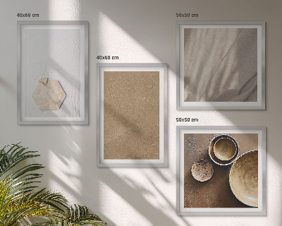 Polittico con cornice Texture calde e minimaliste