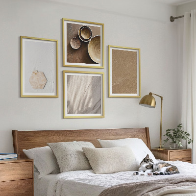 Polittico con cornice Texture calde e minimaliste