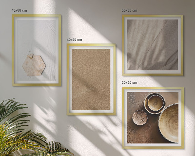 Polittico con cornice Texture calde e minimaliste