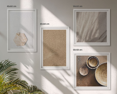 Polittico con cornice Texture calde e minimaliste