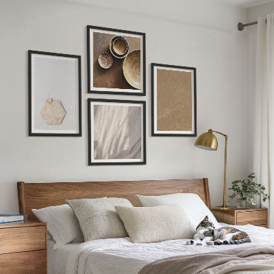 Polittico con cornice Texture calde e minimaliste