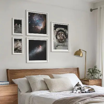 Astronauti che sbarcano sulla Luna quadro con cornice