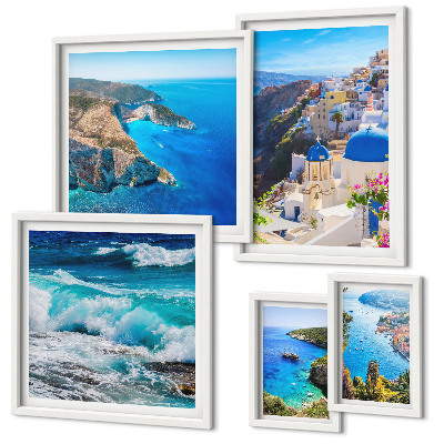 Set di quadri incorniciati Paesaggio del Mar Egeo