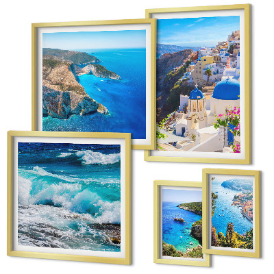 Set di quadri incorniciati Paesaggio del Mar Egeo