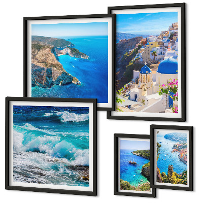 Set di quadri incorniciati Paesaggio del Mar Egeo