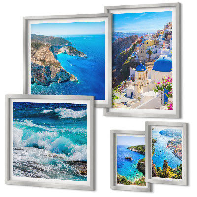 Set di quadri incorniciati Paesaggio del Mar Egeo