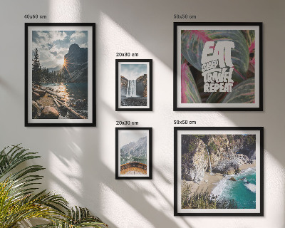 Set di 5 quadri Paesaggi di cascate di montagna