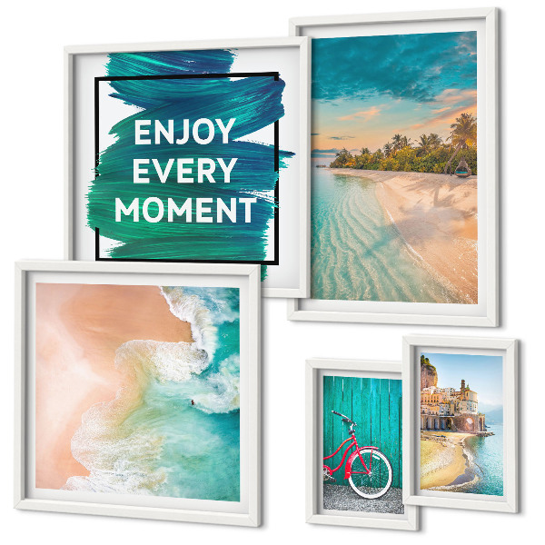 Set di 5 quadri Spettacolo di vacanza