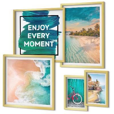 Set di 5 quadri Spettacolo di vacanza