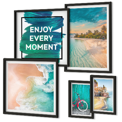 Set di 5 quadri Spettacolo di vacanza