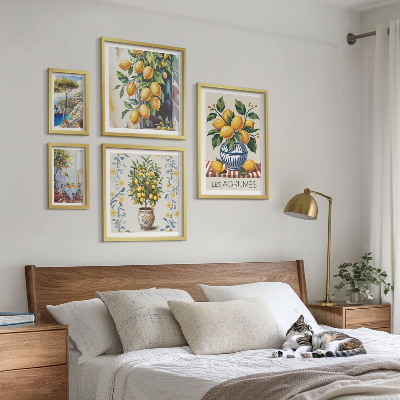 Set di quadri incorniciati agrumi in stile mediterraneo