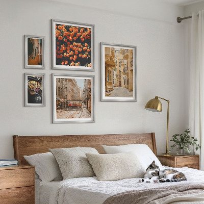 Set di 5 quadri Incantevoli strade di sapori