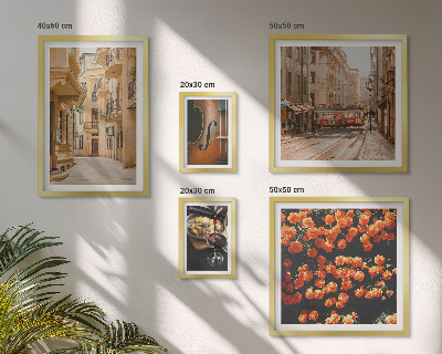 Set di 5 quadri Incantevoli strade di sapori