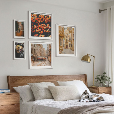 Set di 5 quadri Incantevoli strade di sapori