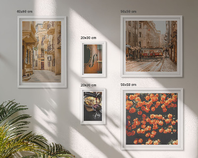 Set di 5 quadri Incantevoli strade di sapori