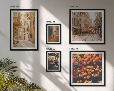 Set di 5 quadri Incantevoli strade di sapori