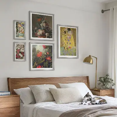 Composizioni artistiche floreali polittico con cornice