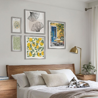 Set di 5 quadri Eleganti motivi vegetali