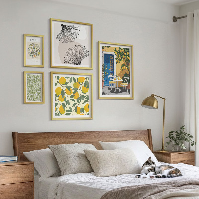 Set di 5 quadri Eleganti motivi vegetali