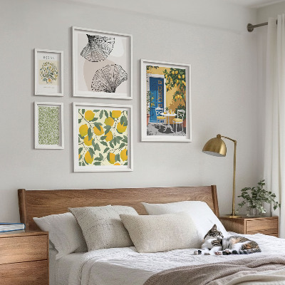 Set di 5 quadri Eleganti motivi vegetali