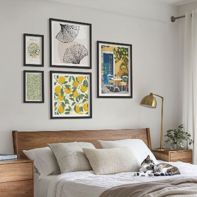 Set di 5 quadri Eleganti motivi vegetali