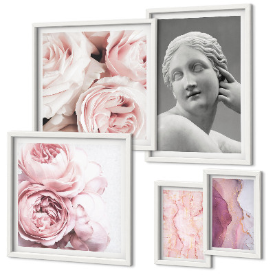 Polittico con cornice Sculture floreali classiche