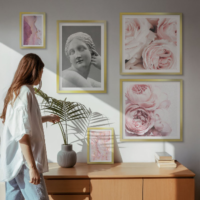 Polittico con cornice Sculture floreali classiche