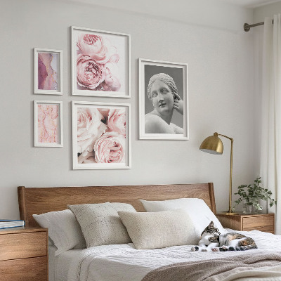 Polittico con cornice Sculture floreali classiche