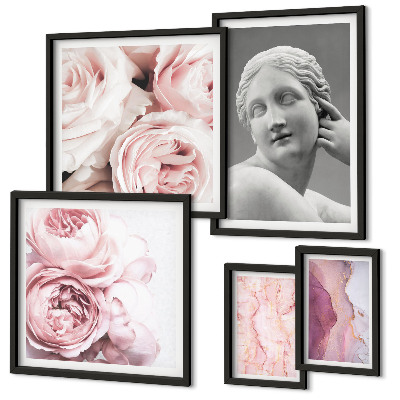 Polittico con cornice Sculture floreali classiche