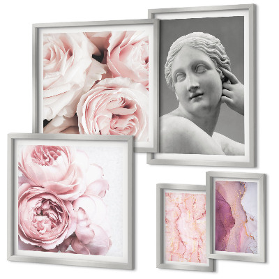 Polittico con cornice Sculture floreali classiche
