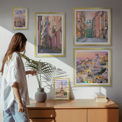 Set di 5 quadri Incantevoli città europee