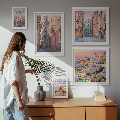 Set di 5 quadri Incantevoli città europee