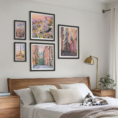 Set di 5 quadri Incantevoli città europee