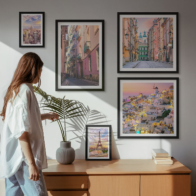 Set di 5 quadri Incantevoli città europee