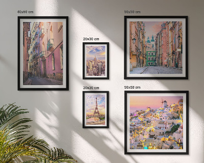 Set di 5 quadri Incantevoli città europee