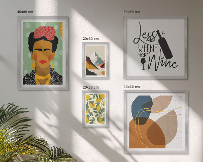 Set di 5 quadri Ritratti astratti in stile boho