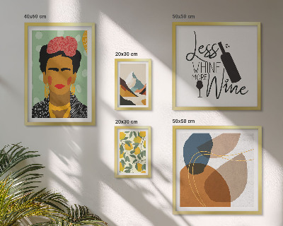 Set di 5 quadri Ritratti astratti in stile boho