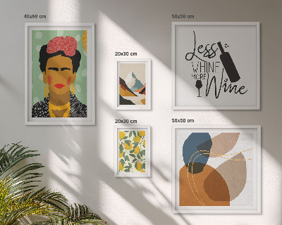 Set di 5 quadri Ritratti astratti in stile boho