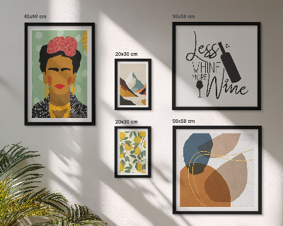 Set di 5 quadri Ritratti astratti in stile boho
