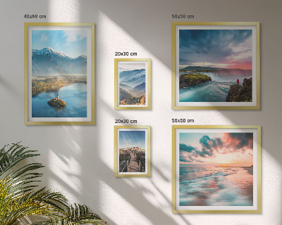 Set di 5 quadri Paesaggi montani e cascate