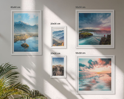 Set di 5 quadri Paesaggi montani e cascate