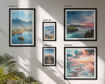 Set di 5 quadri Paesaggi montani e cascate