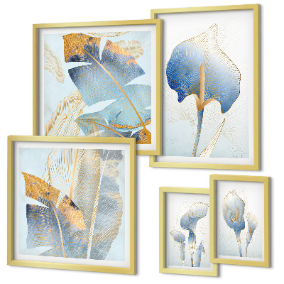 Set di quadri incorniciati Fiori eleganti e natura delicata